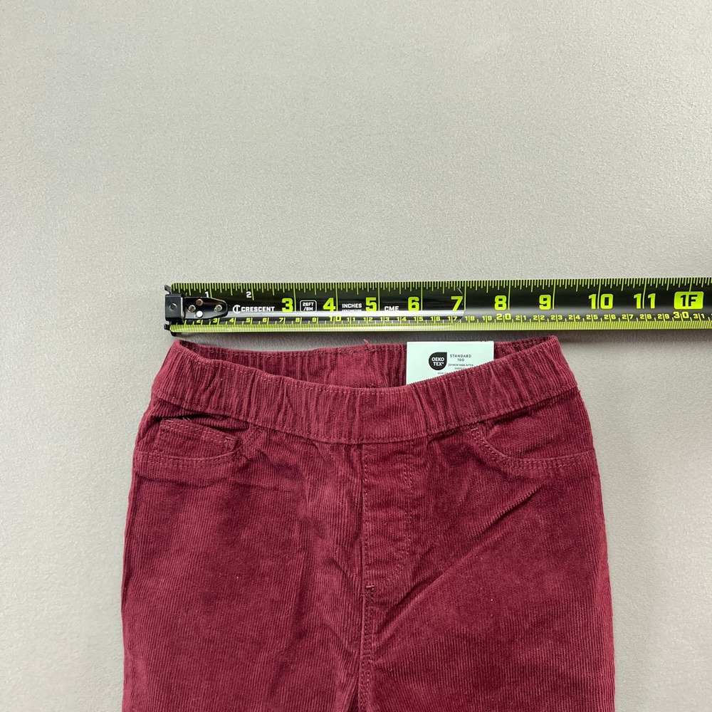 Okie Dokie Corduroy Pull On Flare Pants Girls 4T French Burgundy Cotton Stretch - Picture 8 of 10